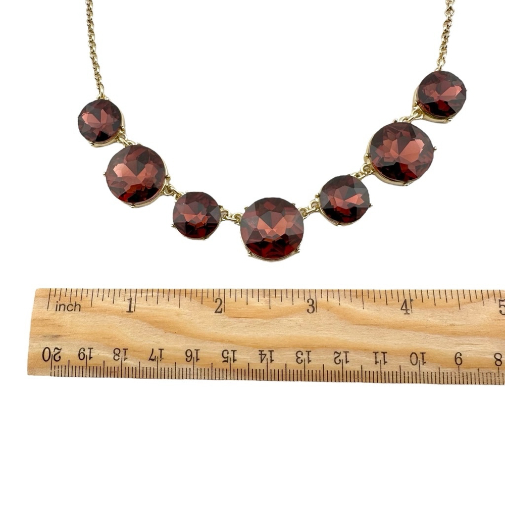 Womens Necklace Reddish Brown with Gold Tone Chain - Picture 10 of 10